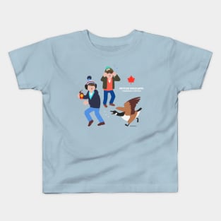 Bob n Doug vs Canada Goose Kids T-Shirt